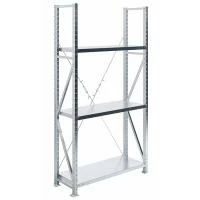 Металлический стеллаж Практик MS U 2000x1000x400/3 усиленный